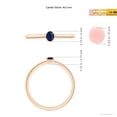 thumbnail image 4 of Angara Natural 0.2 Ct. Blue Sapphire Solitaire Ring in 14K Rose Gold for Women (Ring Size: 3), 4 of 9