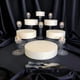 thumbnail image 5 of Juego de 6 soportes de acrílico para tartas de boda, resistente y redondo, para decoración del hogar, boda, fiesta, cumpleaños, soporte para tartas transparente, soportes de exhibición de postre, 5 of 8