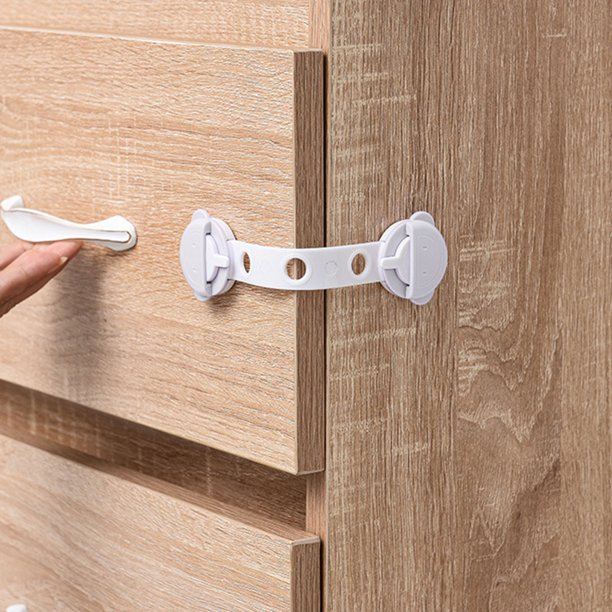 Hot6sl Ofertas de La Semana Hebilla de Bloque Multifuncional, Cerradura de Cajón Extendida, Cerradura de Refrigerador, Cerradura Larga Que Se Puede Doblar