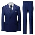 thumbnail image 2 of Pedort Suits for Men Men's Blazer Casual Sport Coats Slim Fit One Button Suit Jacket Lightweight Sports Jacket(Navy,XXL), 2 of 3