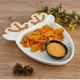thumbnail image 3 of Pfaltzgraff Winterberry Reindeer Chip and Dip Serving Tray, 3 of 9