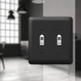 thumbnail image 3 of Amerelle Devon 935TTBK Wallplate, 2-Gang, Steel, Black, 3 of 3