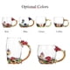 thumbnail image 3 of Taza De Agua Artesanal Esmaltada Con Diseño Azul Para Fiesta, Taza Para Bebidas Con , Taza De Café Y Té Con Cuchara, Juego De Paño De Limpieza De 320ML, 3 of 7