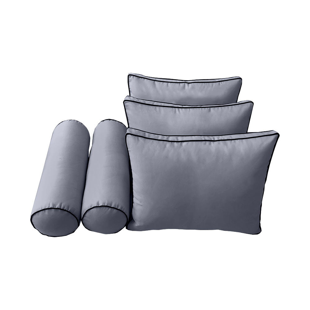 Style3 6PC Pipe Trim Outdoor Daybed Mattress Cushion Bolster Pillow Complete Set 