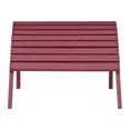 thumbnail image 3 of Hawthorne Collections Transitional Solid Wood Outdoor Ottoman in Red, 3 of 15