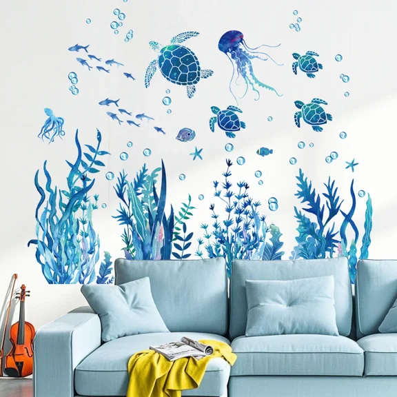 Self-Adhesive Removable Ocean Wonders Wall Stickers Mural Decal, Home Wall Decor