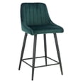 thumbnail image 6 of SAFAVIEH Helga Square Mid Back Counter Stool, Malachite Green/Black, 6 of 12