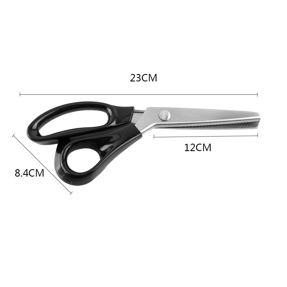 Herchr Pinking Shears Green Comfort Grips Professional Dressmaking Pinking Shears Craft Zig Zag Cut Scissors Sewing Dressmaking Pinking Scissors with