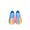 Rainbow Blue, variant on Girls Glitter Fabric Walking Shoes, Round Toe Rainbow Multi, Size 13