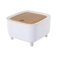 thumbnail image 2 of Fiudx Liquidación de ofertas flash Bote de Basura de Escritorio Sala de Estar Cesto de Basura de Alto Valor Hogar Presione un botón con Tapa Bote de Basura de plástico de Oficina de Gran Capacidad, 2 of 6