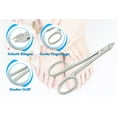 thumbnail image 6 of SMI Scissor Style Cuticle Remover & Trimmer, Stainless Steel Cuticle Nipper with Travel Case, Silver, 6 of 6