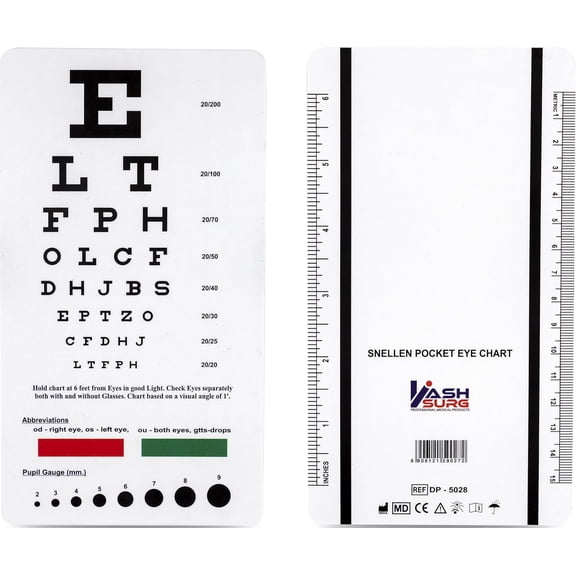 BASCH Snellen Pocket Eye Chart