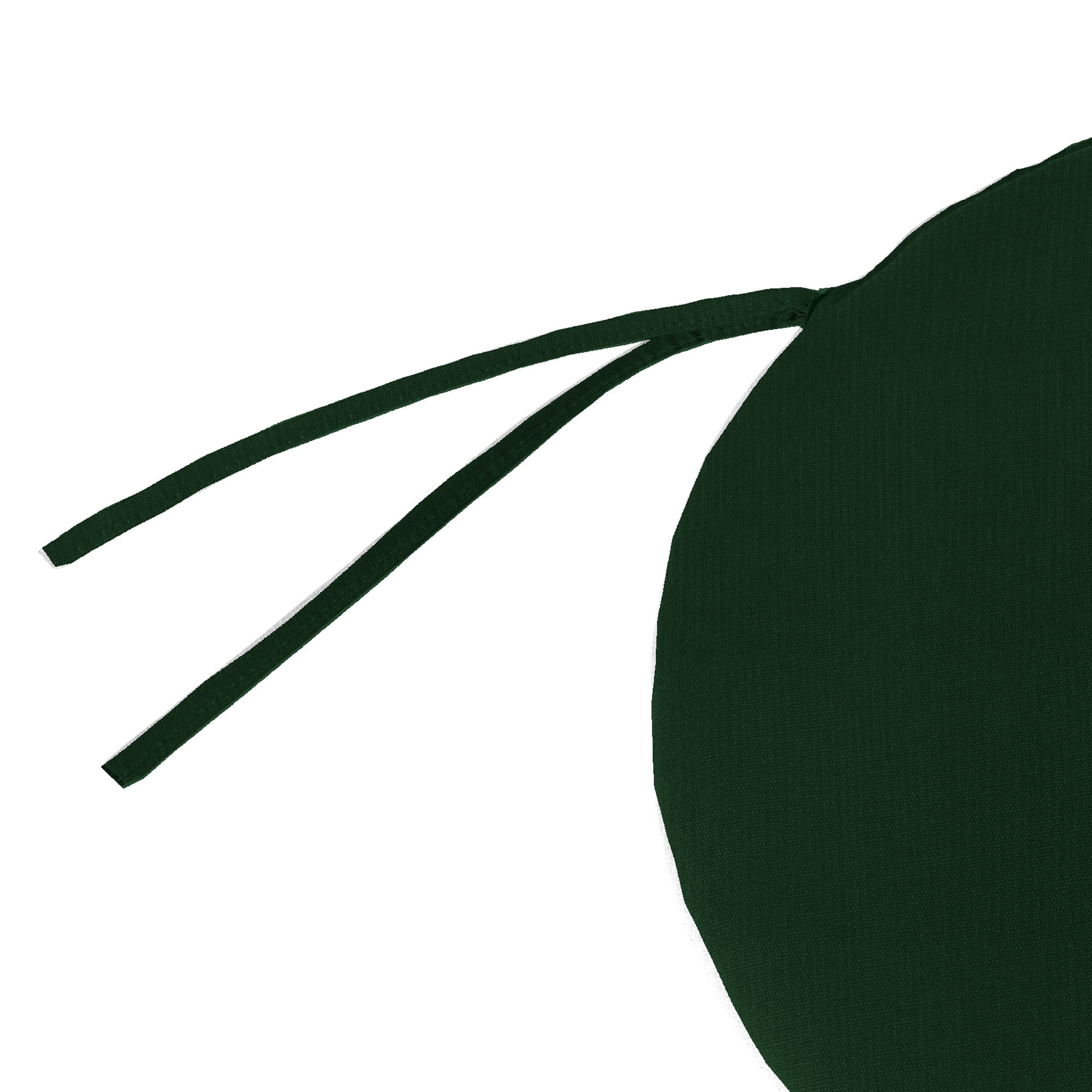 Jordan Manufacturing 16" Forest Green Solid Round Outdoor Bistro Chair Seat Cushion with Ties