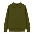 thumbnail image 3 of Posijego Girls Mock Turtleneck Sweatshirts Athletic Pullover Lightweight Loose Sweatshirt for Big Girls, 3 of 8