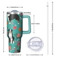thumbnail image 2 of OBREWU Australian Shepherd Floral Tumbler with Handle and Lid,Australian Shepherd Floral 40oz Double Wall Vacuum Insulated Tumbler,Cups Gift for Women and Men, 2 of 7