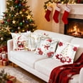 thumbnail image 5 of Christmas Pillow Cover 18x18 Inch 4 Counts/Set Soft Comfortable Single Side Printing Decorative Cushion for Living Room, 5 of 7