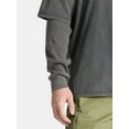 thumbnail image 4 of No Boundaries Cotton Washed Tee with Layered Long Sleeves, Men's & Big Men's, 4 of 5
