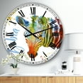 thumbnail image 3 of Designart Oversized Multicolor Analog Round Cottage Modern Wall Clocks, CLM25426-C23, 3 of 3