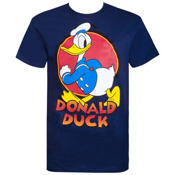 Disney - Donald Duck Men's Navy Blue Retro T-Shirt-Small - Walmart.com 