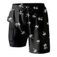 thumbnail image 2 of Womens Swim Shorts with Compresssion Liner 2026 Summer Casual Elastic Waist Leopard Print Board Shorts with Pockets Beachwear, 2 of 4