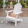 thumbnail image 5 of Chaise Adirondack en bois de patio - Délavage blanc, 5 of 5