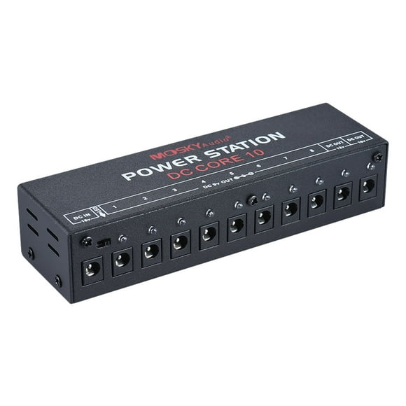 Pedales de efectos DC-CORE10 Mini alimentación para 9V 12V 18V guitarra efecto diez salidas aisladas portatil compacto MOSKYAudio Pedales de efectos