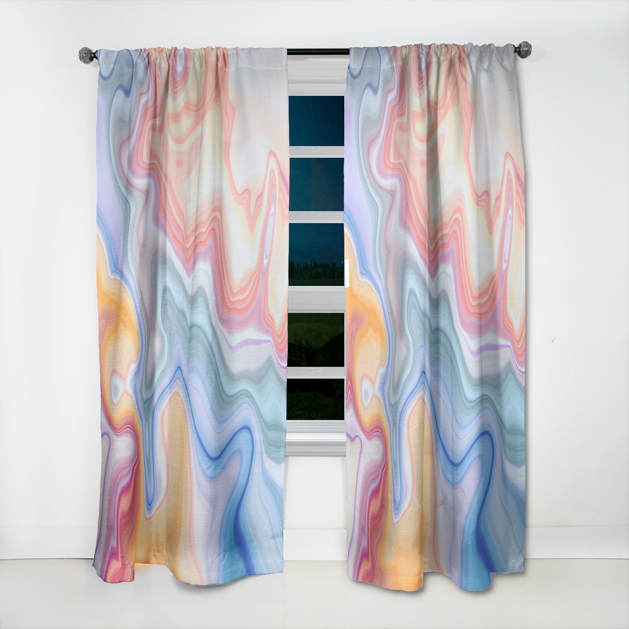 Designart 'Geode Marbled VI' Modern & Contemporary Curtain Panel