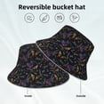 thumbnail image 3 of Vsdgher Lavender Flowers Print Bucket Hat for Men&Women Bucket Hat Reversible Summer Double-Side-Wear Travel Gardening, Beach, Camping, Hiking, Fishing Cap, 3 of 5