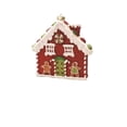 thumbnail image 2 of 7.25" Merry & Bright Red, White and Green Glitter Shatterproof Gingerbread House Christmas Ornament, 2 of 2