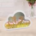 thumbnail image 1 of Lámpara de noche con espejo de tulipán, decoración elegante, adorno de lámpara de mesa, luz nocturna para oficina, escritorio, decoración de fiesta, Violeta, 1 of 10