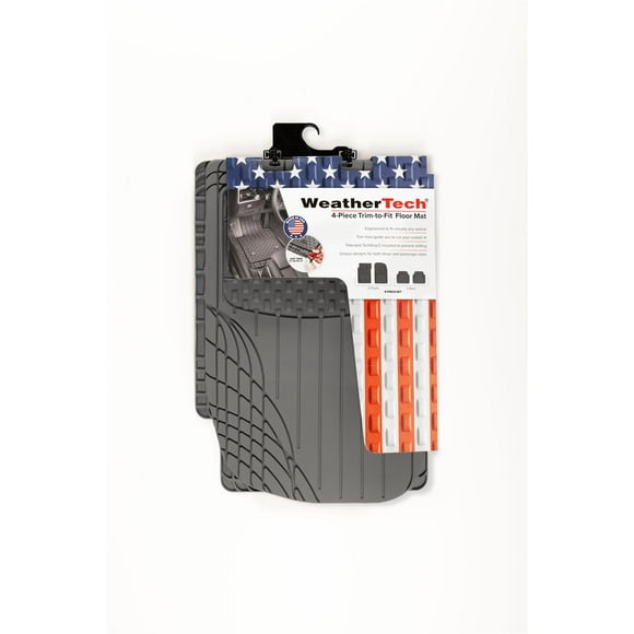 Weathertech Floor Mat 11TTFSB Cut-To-Fit; Black; Thermoplastic Elastomer TPE; 4 Piece