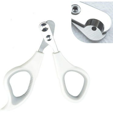 Pet Nail Clippers with 2mm Round Cutout for Cats, Birds, Reptiles and Small Animals.The Worry-Free Grooming Nail Clippers, Avoid Painful Overcutting, Injury-Free Nail Cutting (2mm-White)