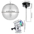 thumbnail image 7 of Yescom 12" Large Disco Ball with Motor and Lights 6RPM Rotator & 2PCS 3W RGB Spotlights for 70s 80s Party DJ Bands Studio Event, 7 of 7