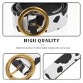 thumbnail image 4 of Raindrops Black Cow Pattern PU Waist Belt for Women, Fashionable Daily Wear Accessory, 1 Piece, 4 of 6