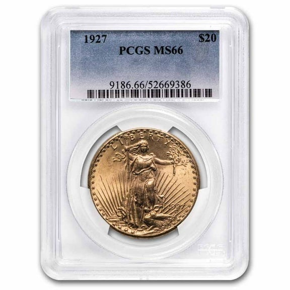 1927 $20 St Gaudens Gold Double Eagle MS-66 PCGS