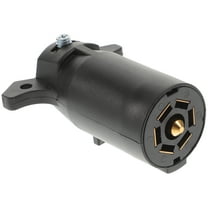 Monyance 7 pin trailer plug 12V 7 Pin RV Trailer Wiring Adapter (Black)(3.62X2.95X1.61Inches)