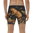 thumbnail image 2 of Men's Boxer Briefs, Capybara Space Hotdog Ride Soft and Breathable Mens Underwear Boxer Briefs With Widen Waist, 2 of 5