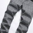 thumbnail image 6 of Keevoom Mens Slim Fit Dress Pants Casual Stretch Flat-Front Plaid Chinos Pants, 6 of 6