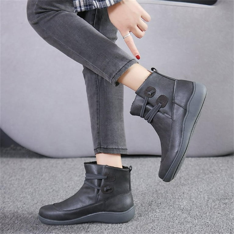 Grey discount platform booties