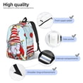 thumbnail image 3 of Honeii Funny Christmas Gnome Print Canvas Backpack for School & Outdoor,Laptop Excursion Backpack,Notebook School Bookbag For Men Women,for Work, Travel, and Everyday Use-Small, 3 of 5