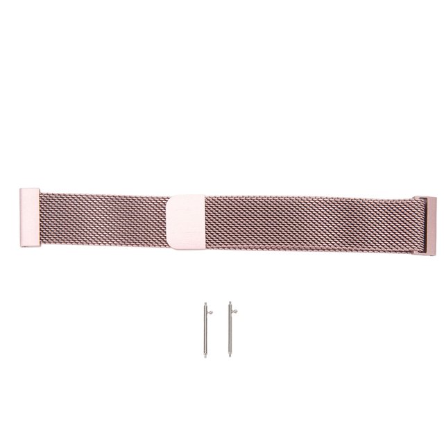 General Watch Band 18 mm Acero Inoxidable Lazo de absorción magnética Malla metálica Correa de Reloj de liberación rápida Correa de Repuesto para Asus Zenwatch 2 Oro Rosa