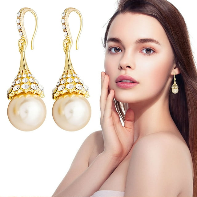 Pendientes de perlas de ópalo de moda Pendientes de perlas de champán Pendientes de moda Regalos para mujeres Wmkox8yii shlkj324