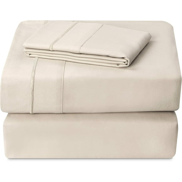 ERDS-Casual Living Twin XL Sheets Set 3 Piece Cooling Sheets with 1 Pillowcase Soft Microfiber Hypoallergenic Washable Bed Set Deep Pocket Lightweight Bedding Elasticized for Dorm or Bunk, Twin XL, B