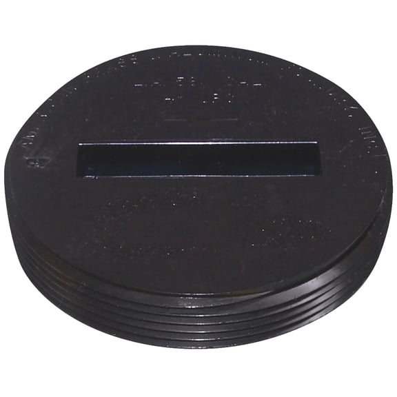 Charlotte Pipe 4 In. MIP Countersunk ABS Plug ABS 00110  1000HA