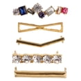 thumbnail image 1 of 8 Pcs Boucles de Lacets en Alliage Décoratives Ajustables (Argent), 1 of 5