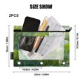 thumbnail image 3 of Lotus Flower Blooming 2 Pack Pencil Pouch for 3 Ring Binder Smooth Zipper Folders with Pockets Clear Window Pencil Case, 3 of 6