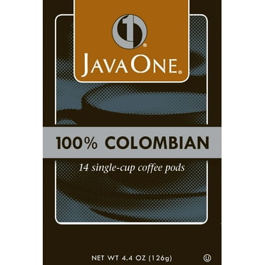 Java One, 100 Percent Colombian 14 Single Cup Coffee Pods, 4.4 Oz, 6 Ct