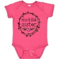 thumbnail image 3 of Inktastic Middle Sister Leaves, Circle, Heart Girls Baby Bodysuit, 3 of 5