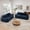 Blue, variant on Set Of Two Double-Seat Sofas, Crafted with Corduroy Fabric, Pearl-Like Piping, Tufted Design, No Assembly, Anti-Slip Design, Suitable for Living Rooms, Apartments and Studios (Black)