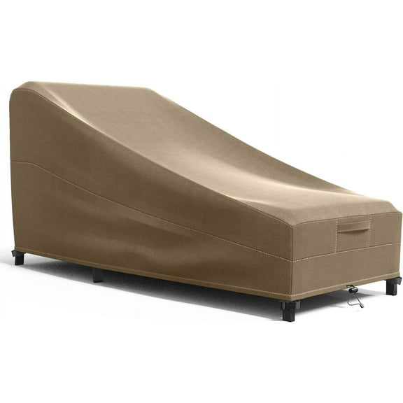 KHOMO GEAR Chaise Lounge Cover Panther Series - Heavy Duty Patio Furniture Cover - Brown
